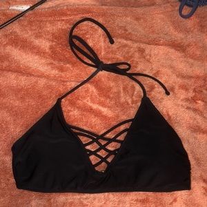 Black bathing suit top